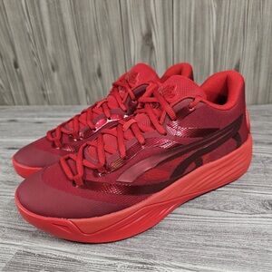 Puma Sz 7.5 Women’s Red Athletic Sneakers Stewie  2 Ruby Basketball
